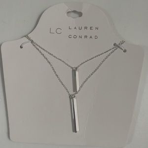 Super sleek and cute LC double layer necklace